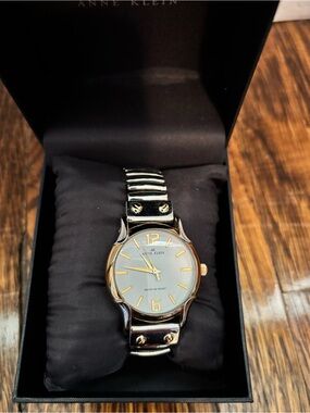 Anne Klein Two-Tone Gold & Silver Bracelet Watch